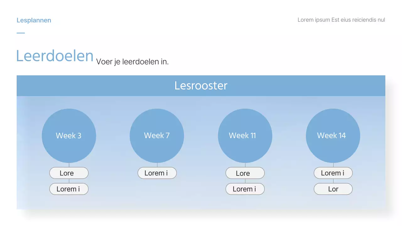 Cursusoriëntatie met behulp van een foto met een lichtblauw en wit kleurverloop