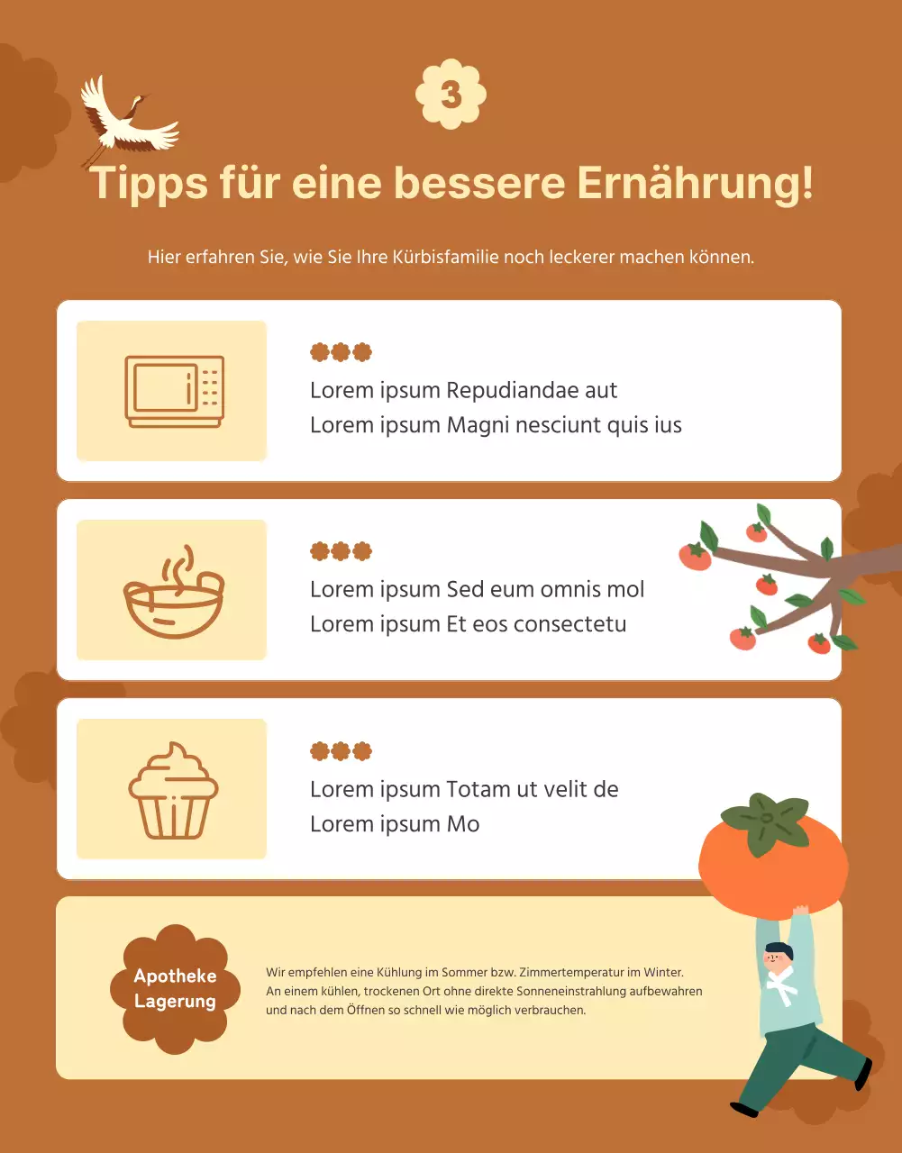 Informationen zu Obon-Geschenken in niedlichem Gelb und Braun