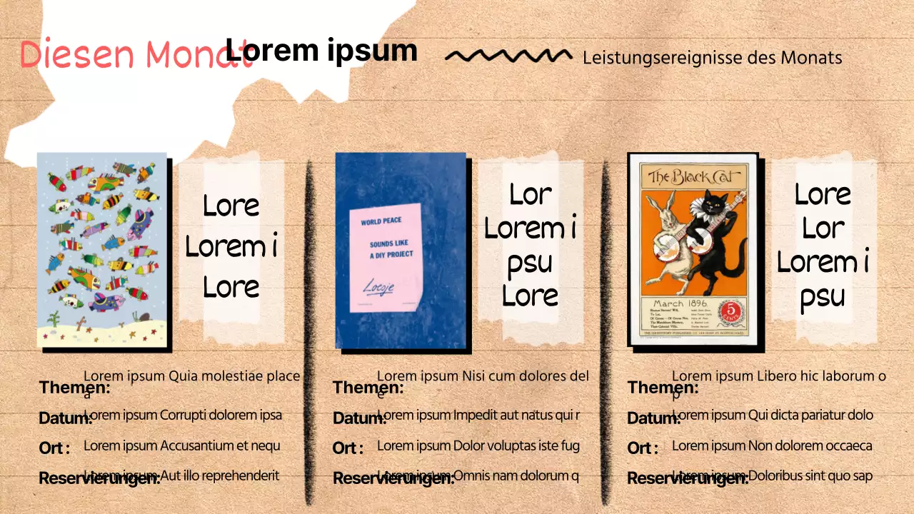 Ein Führer zu trendigen Stadtvierteln auf beigefarbenem Hintergrund