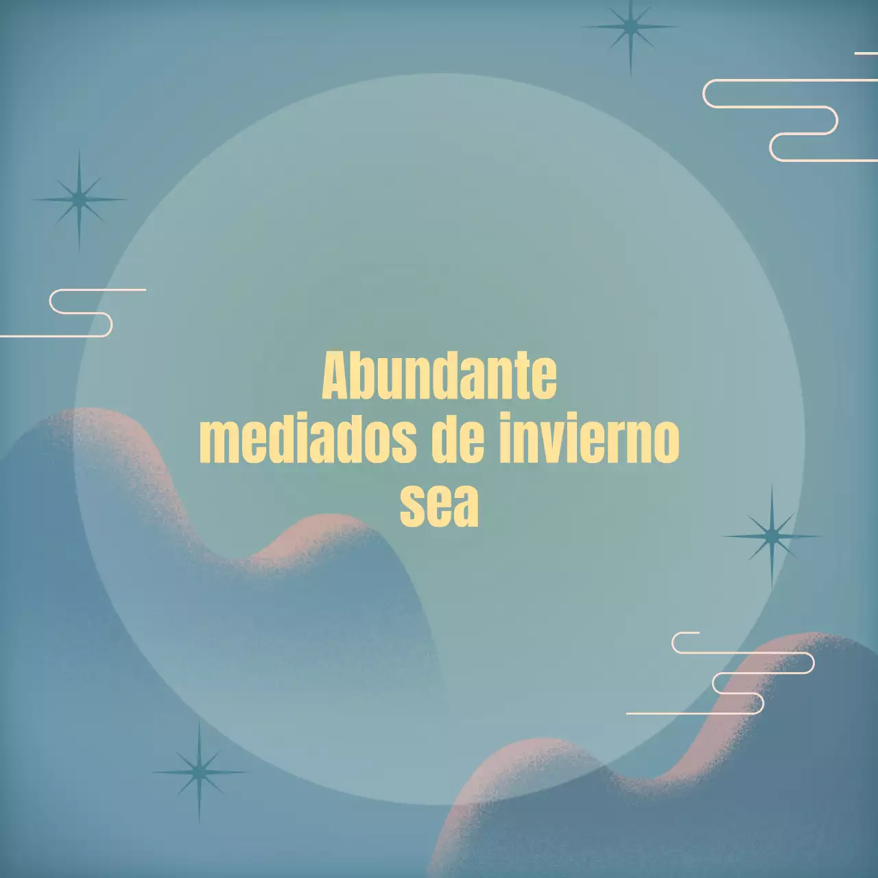 Una felicitación de Chuseok con luna llena y una combinación de colores azul y limón.