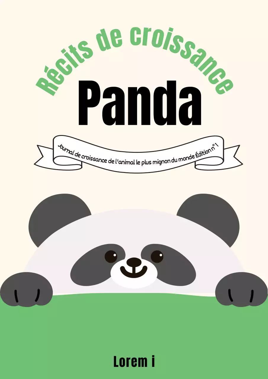 Une couverture de livre simple en vert qui fait pousser des pandas