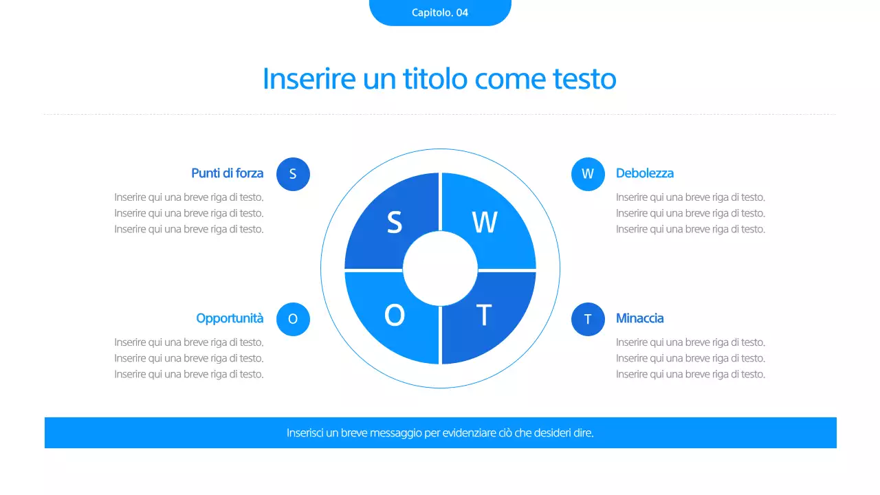 Una semplice presentazione aziendale in bianco e blu