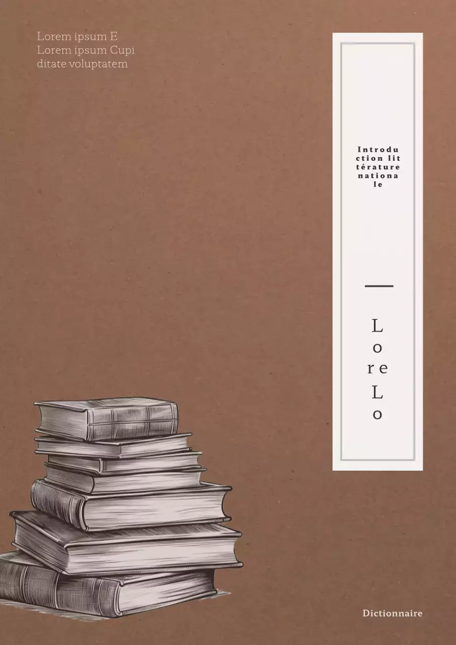 Couverture simple et brune pour un manuel d'introduction à l'histoire nationale