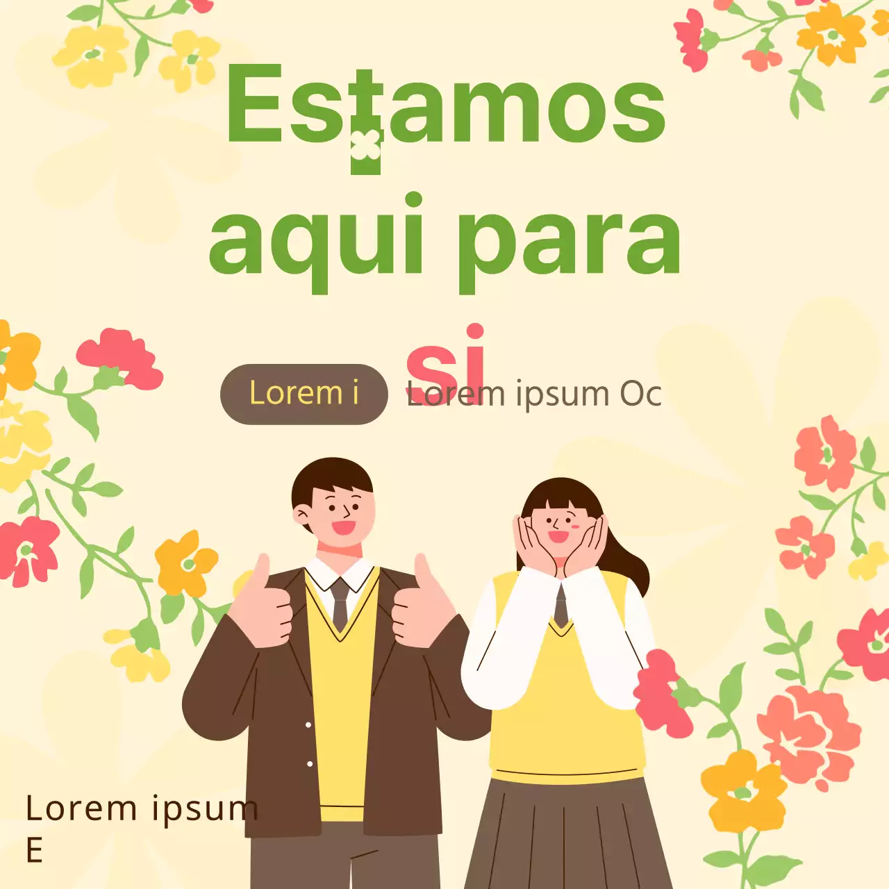 Florista kitsch em amarelo e chartreuse para promover eventos da época de exames