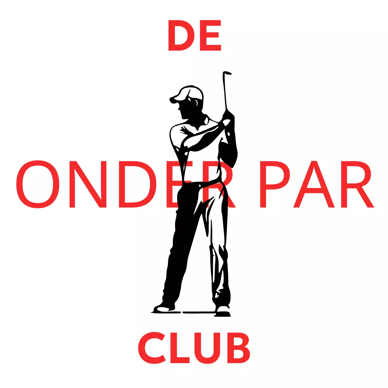 Een gedurfd en elegant golfbalontwerp met rode accenten