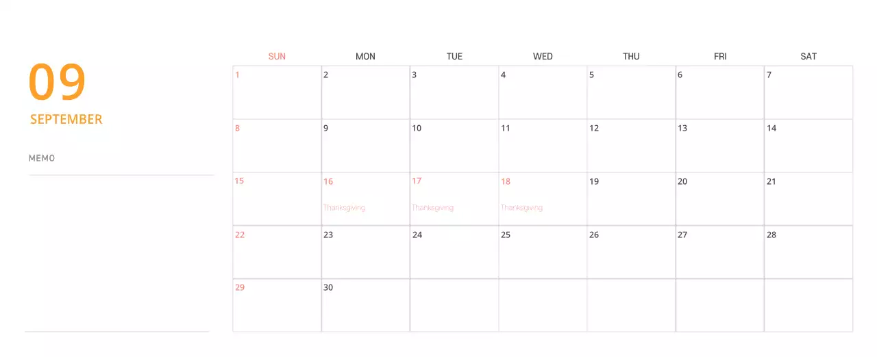 Cute illustration green family themed desk calendar