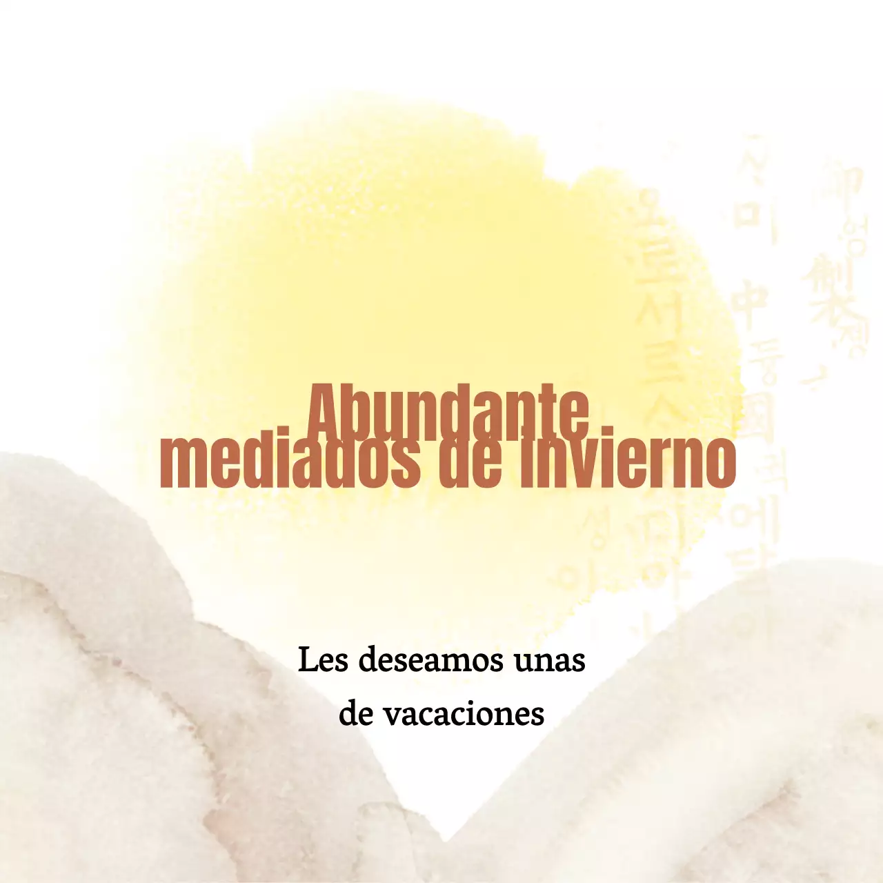 Felicitación de mediados de otoño sobre fondo amarillo, bi-tonal de luna llena y acuarela de montaña