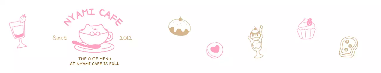 알록달록 귀여운 디저트 카페 일러스트 메뉴 모음