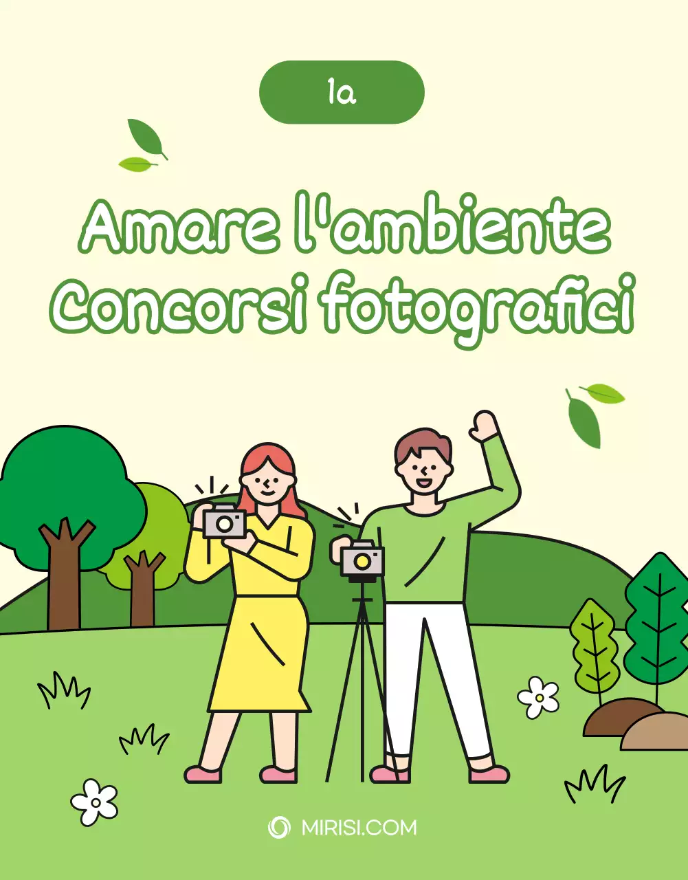 Verde Naturale Stile illustrazione piatta Natura Ambiente Amore Concorso fotografico