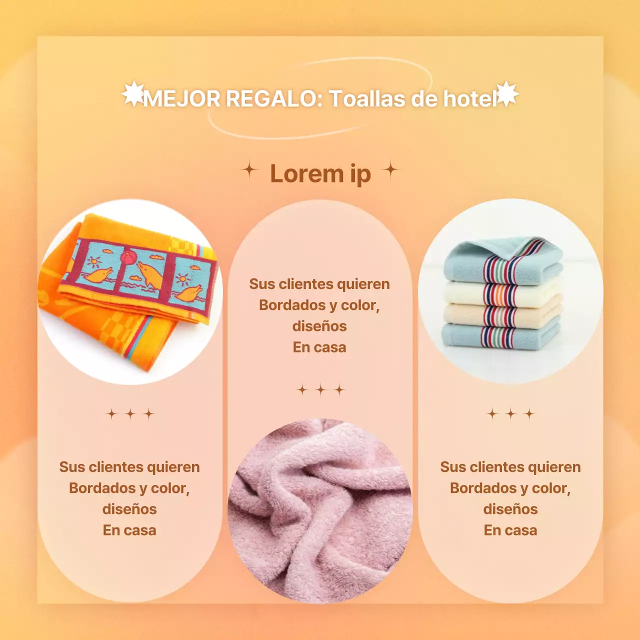 Evento de promoción de regalos emocionales con degradados naranjas