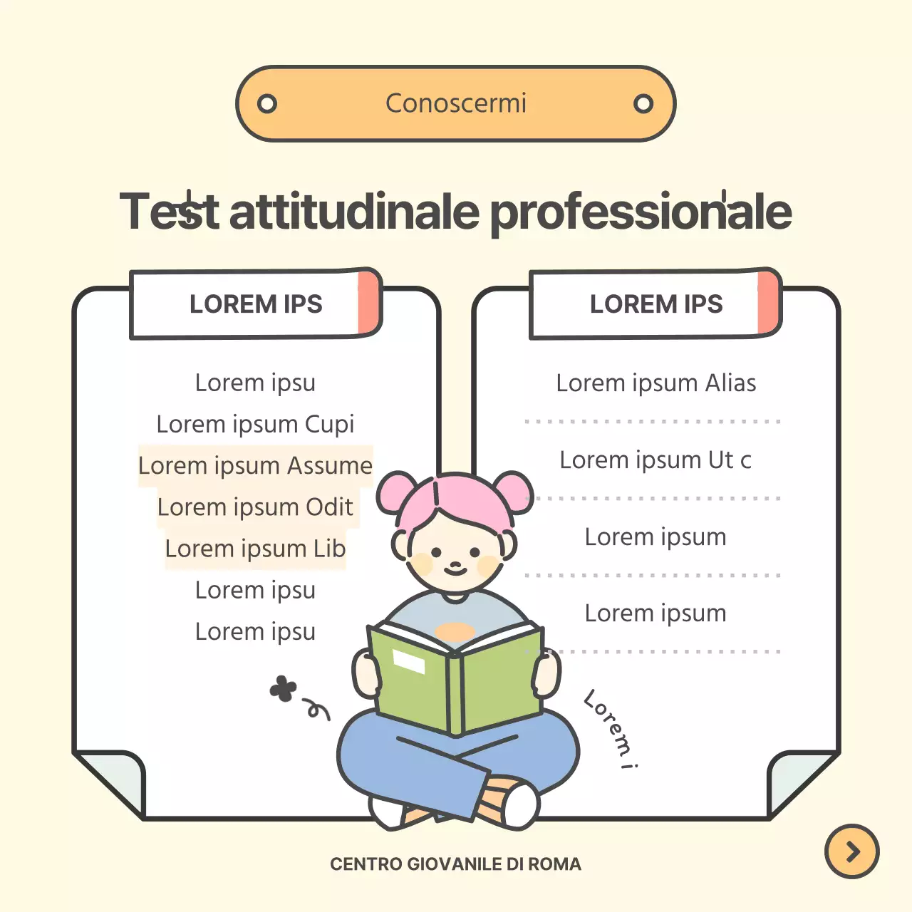 Promuovere un simpatico centro di consulenza professionale giallo e chartreuse