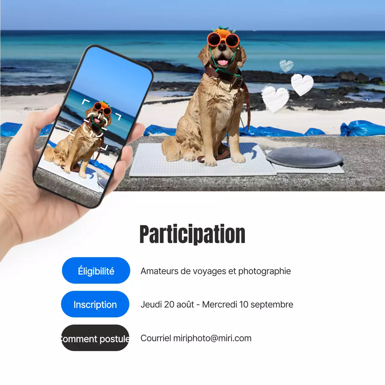 Promouvoir le concours de photographie de voyage naturel de Blue's