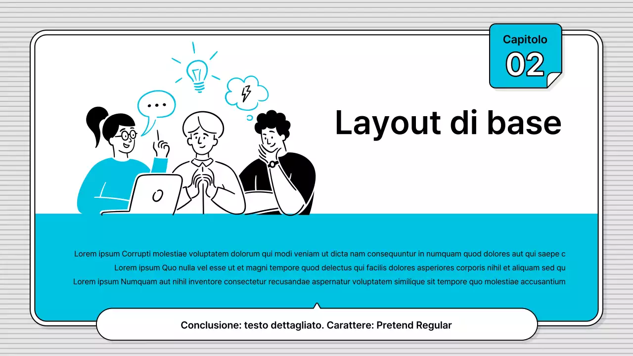 Lo stile dell'illustrazione aziendale di base di Blue, facile da modificare