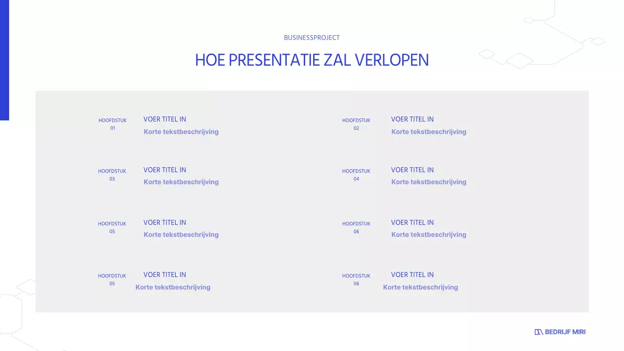 Wit en blauw voor een strakke zakelijke look