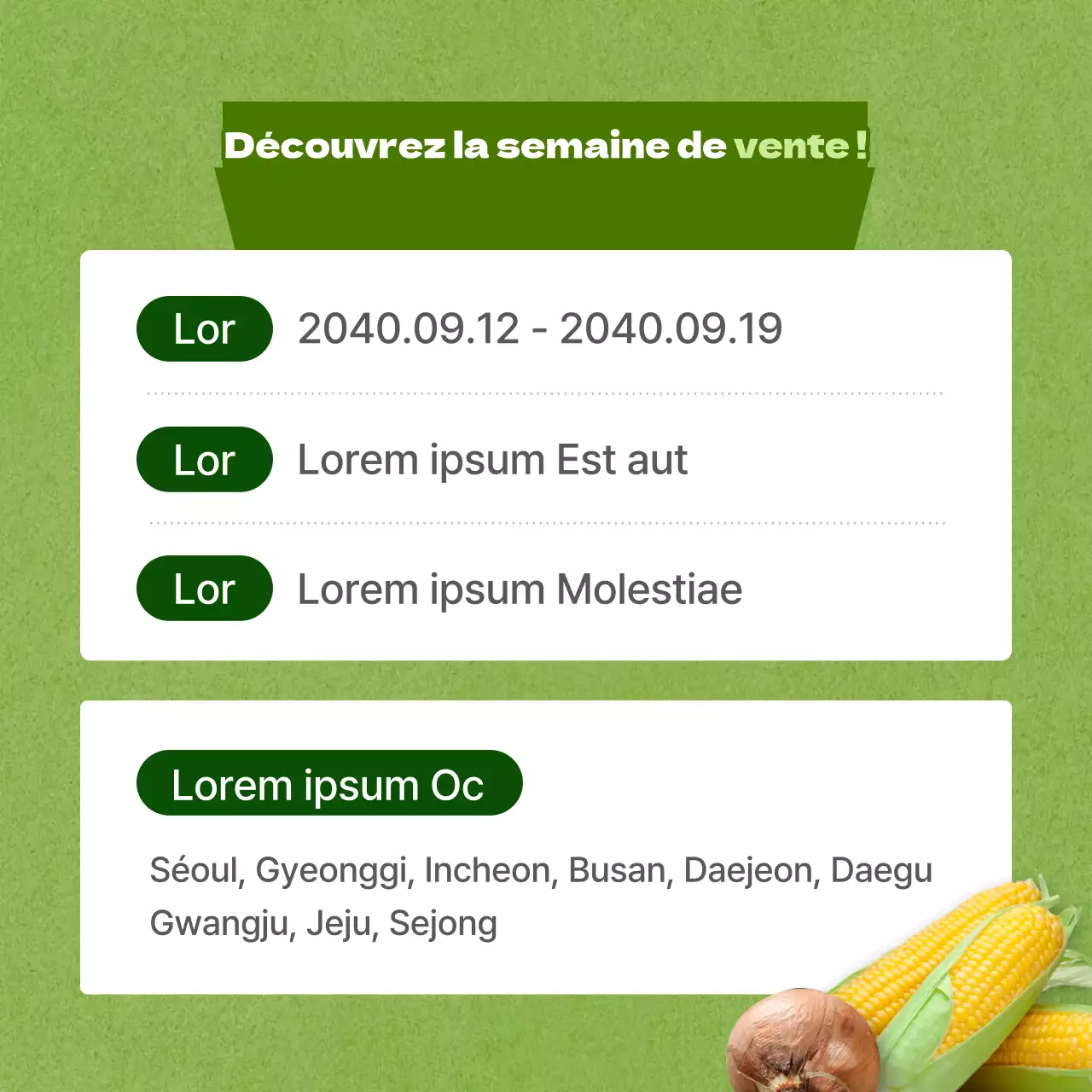 Flyer vert citron discount event