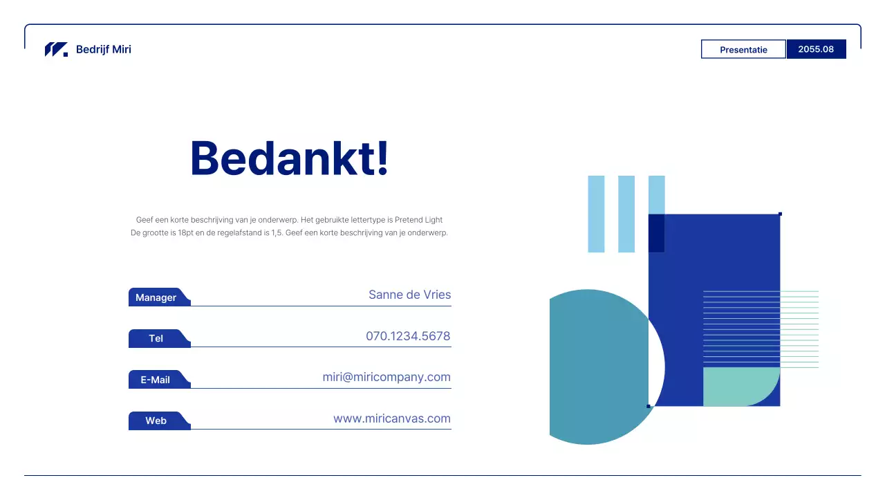 Geometrische zakelijke rapporten in blauw