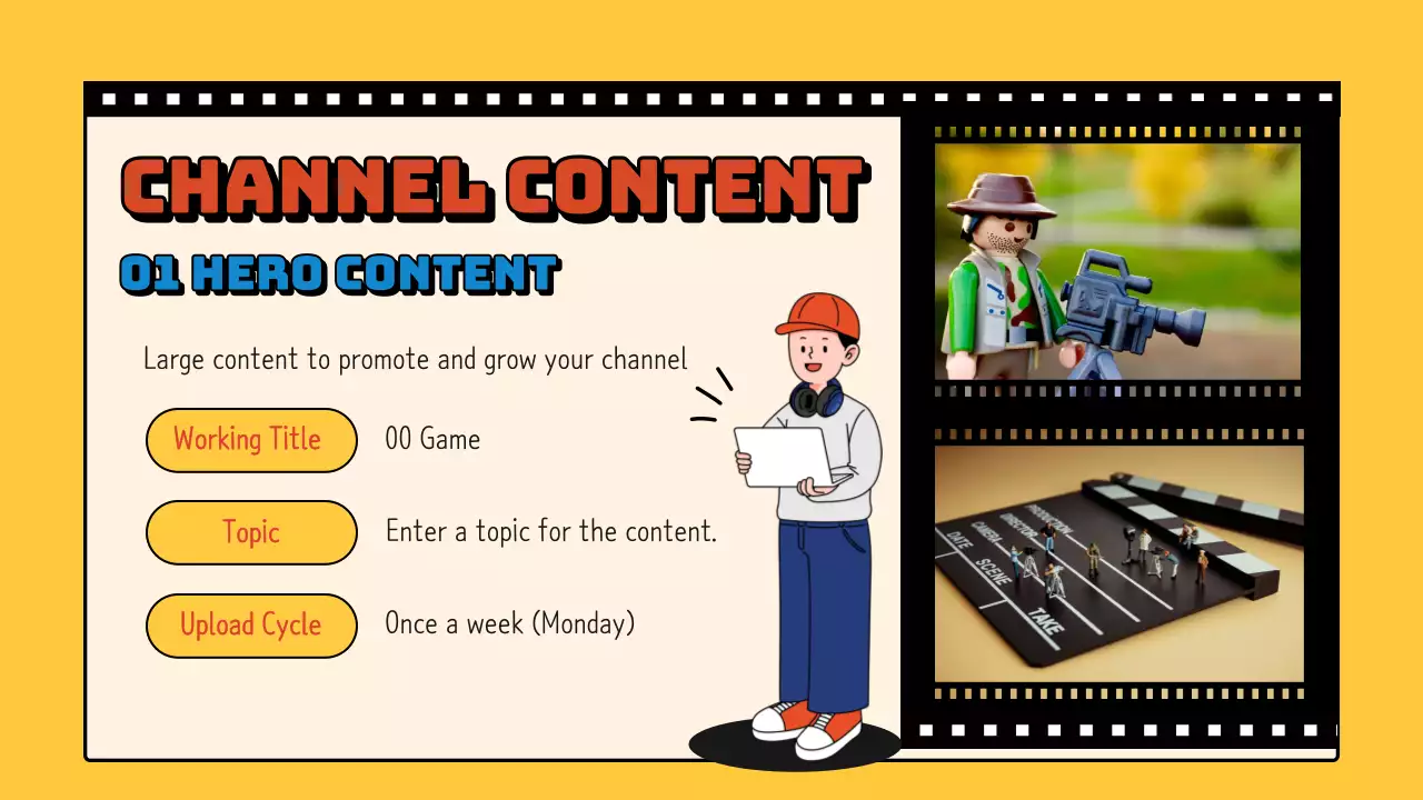 Blue Retro Video Guide Presentation