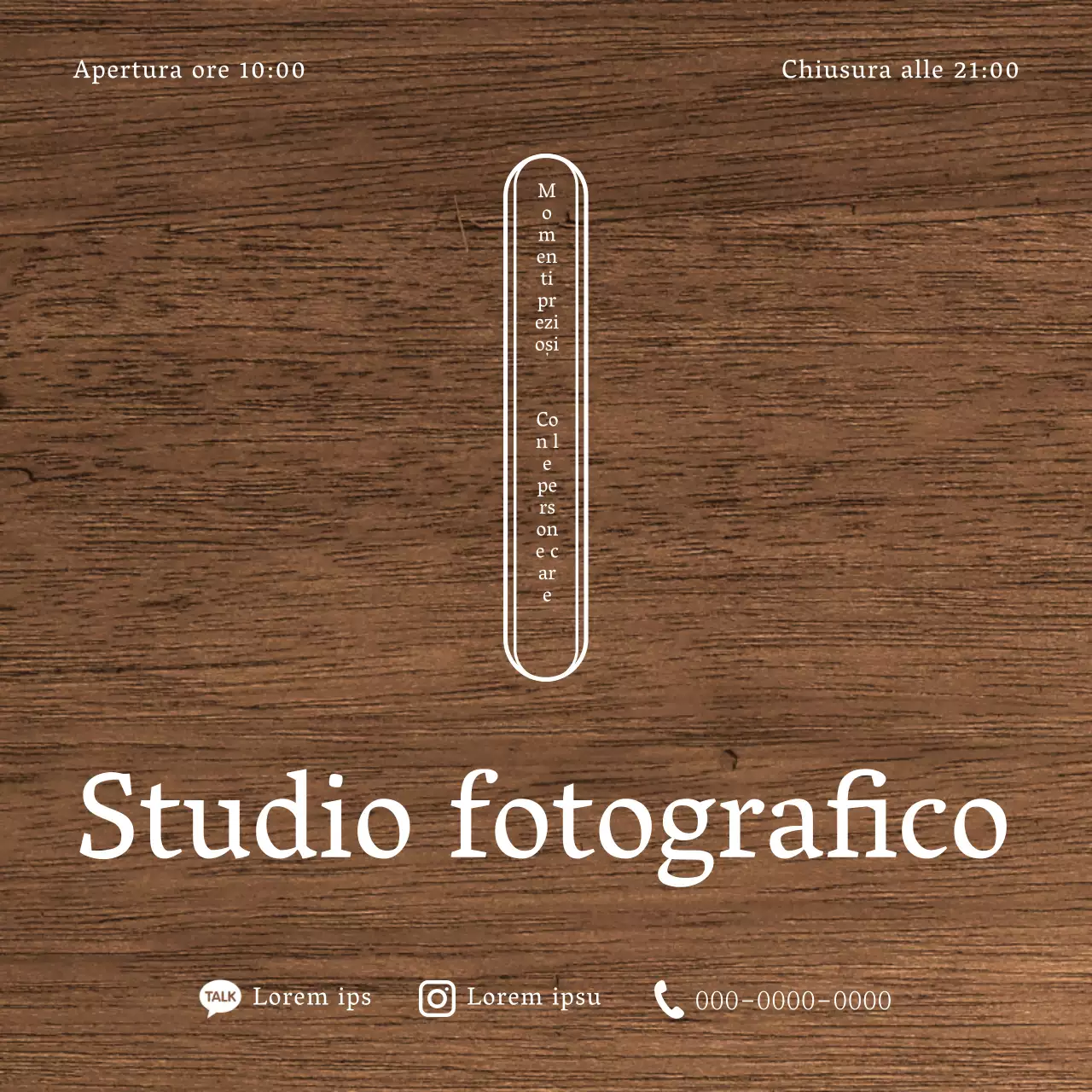 Design di studio fotografico emozionale con linee rettangolari bianche e arrotondate