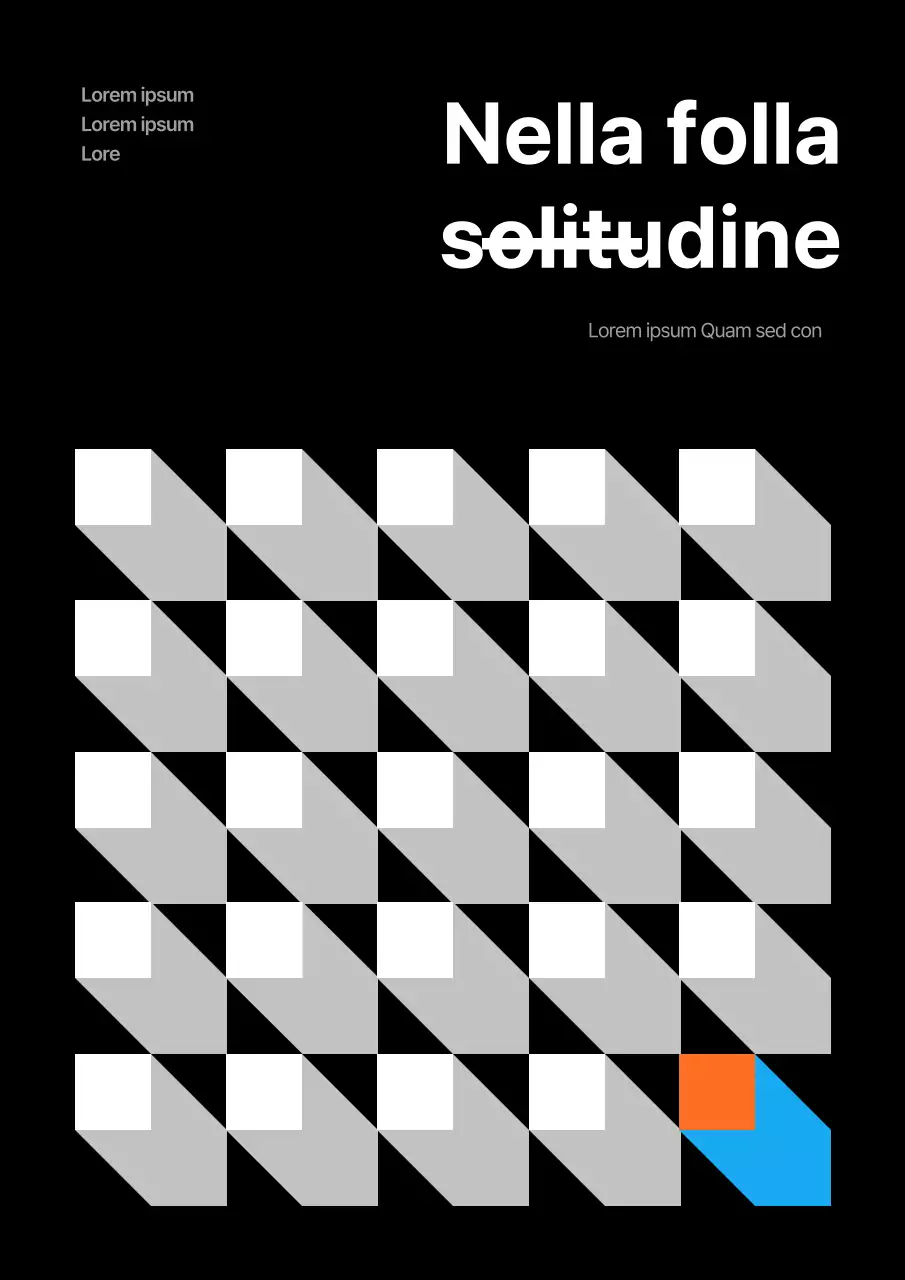 Copertina semplice in bianco e nero