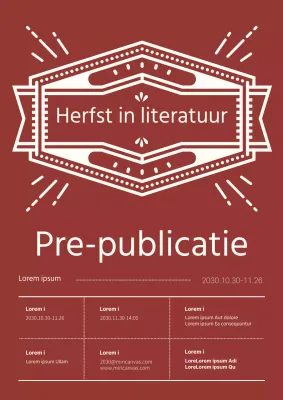 Een evenement voor kraanvogels met een retro herfstconcept in bordeauxrood en wit