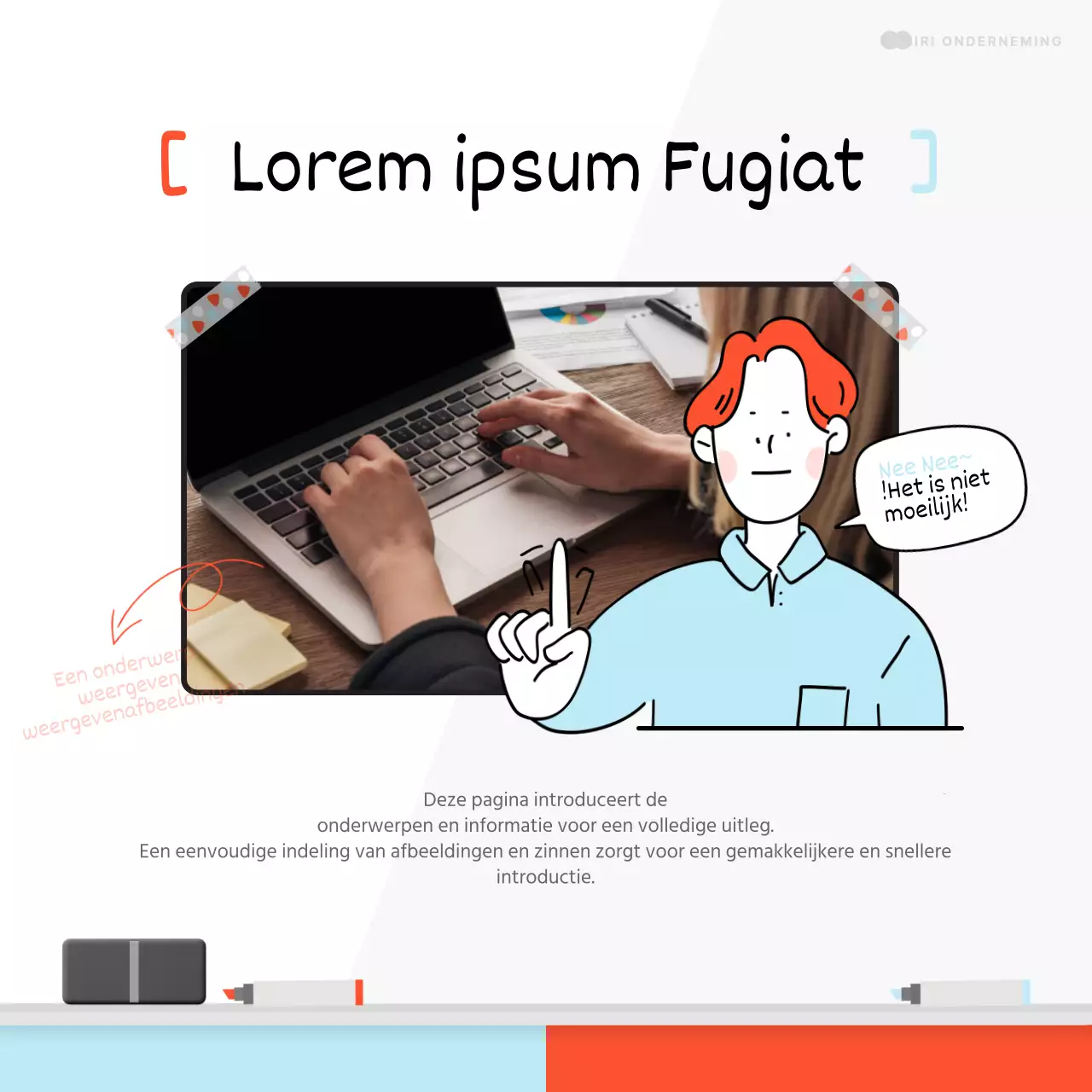 Leg uit hoe je een mooie samenvatting maakt in lichtblauw en wit