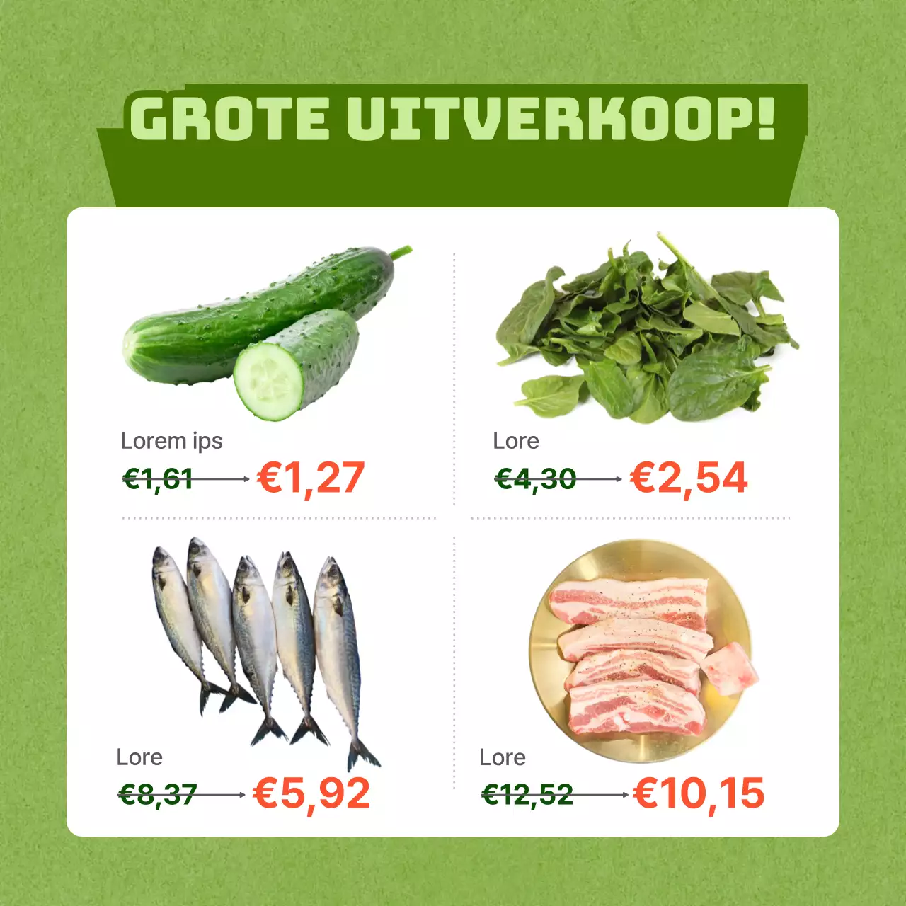 Lime groene flyer korting evenement