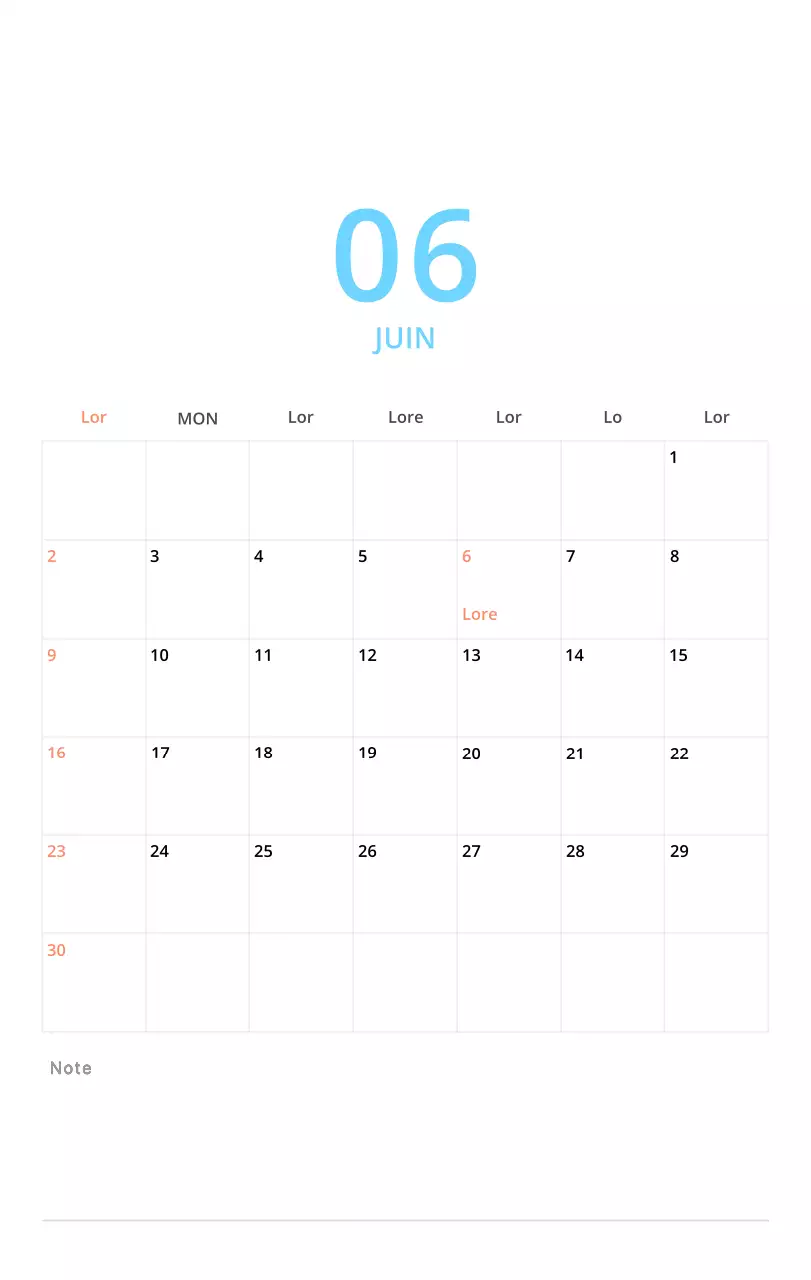 Calendrier de bureau illustré vert sur le thème de la famille
