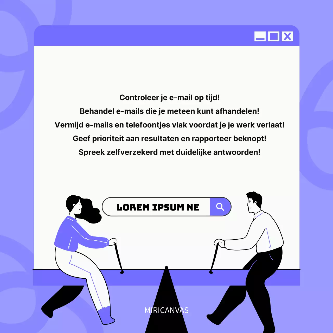 Een mauve-en-zwarte, op pop-art geïnspireerde werk-hackpost