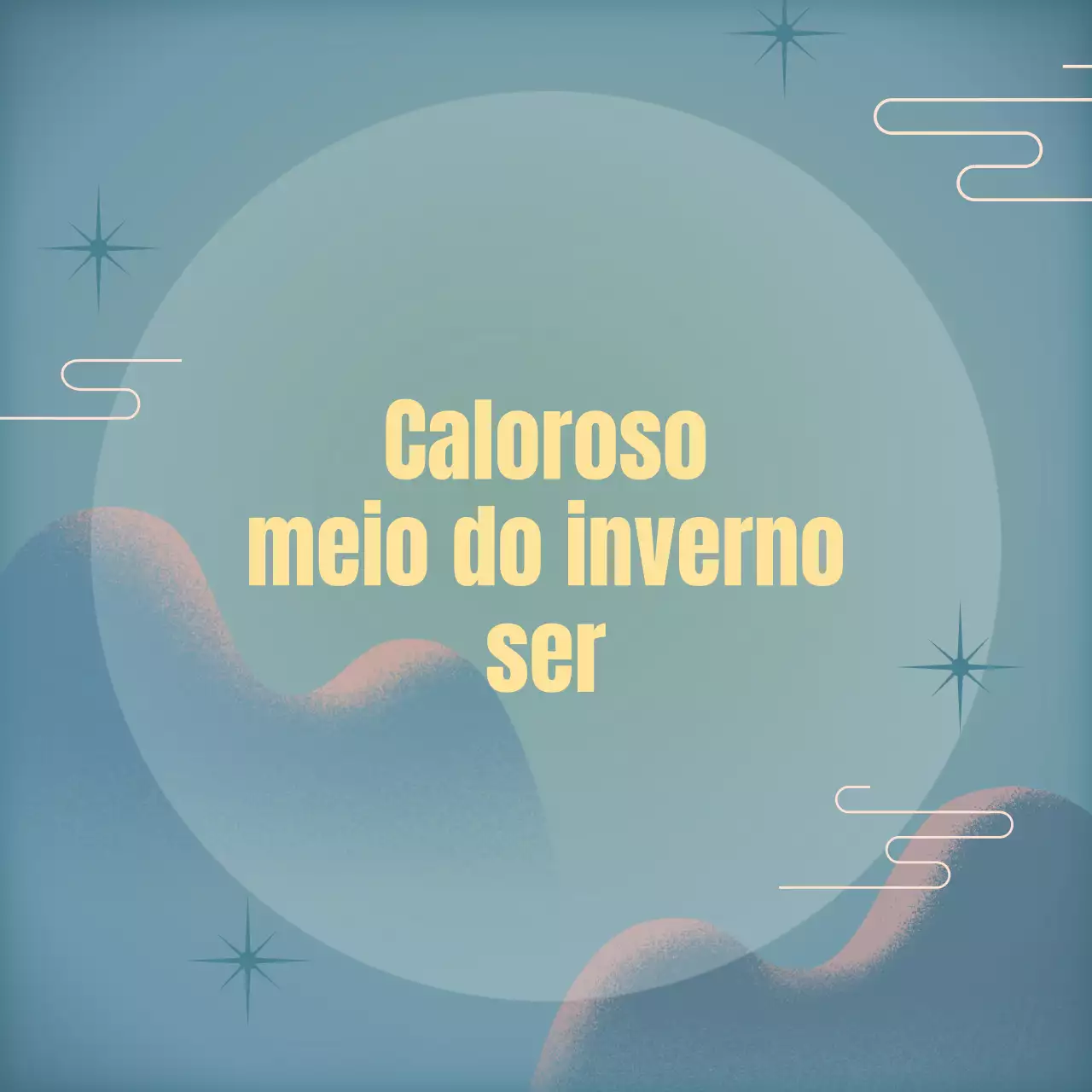 Uma saudação do feriado de Chuseok que apresenta uma lua cheia com um esquema de cores azul e limão, semelhante ao amanhecer.