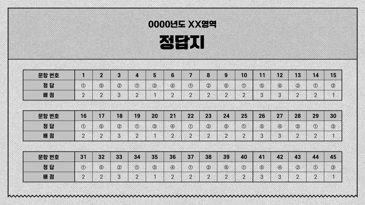회색과 검정의 심플한 모의고사 수업자료