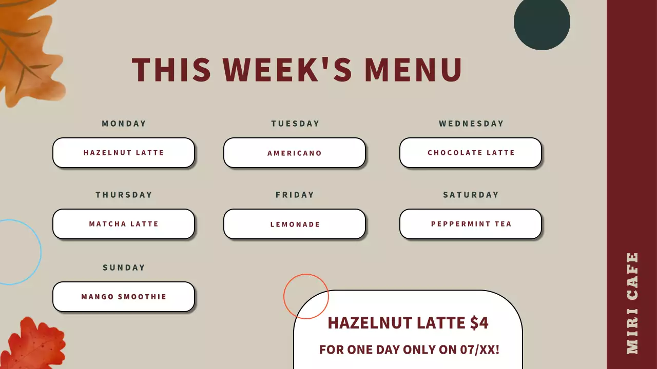 베이지 및 브라운 미니멀 샵 광고 플래너