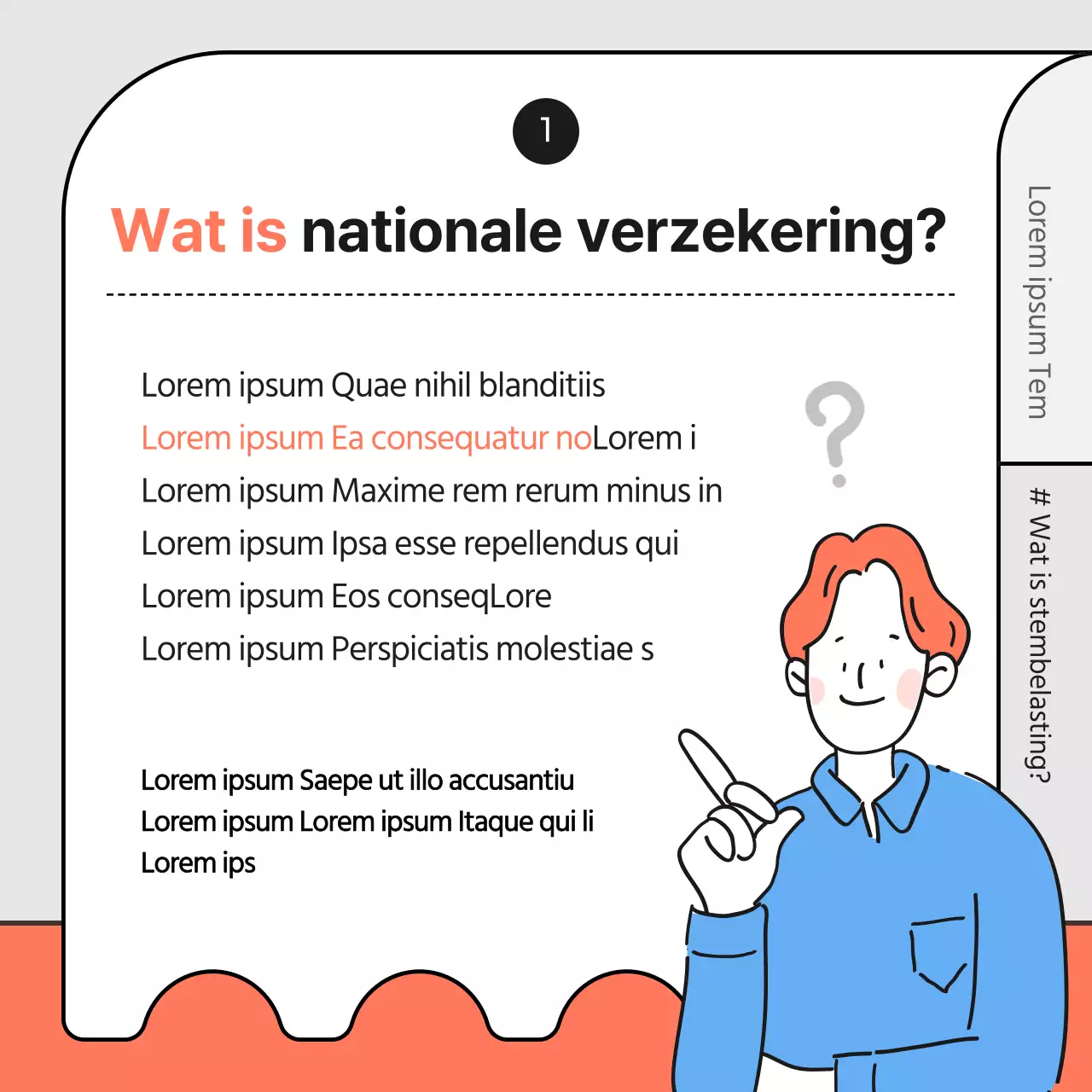 Lichtblauwe en oranje illustratie van betalingsinstructies voor de verblijfsbelasting