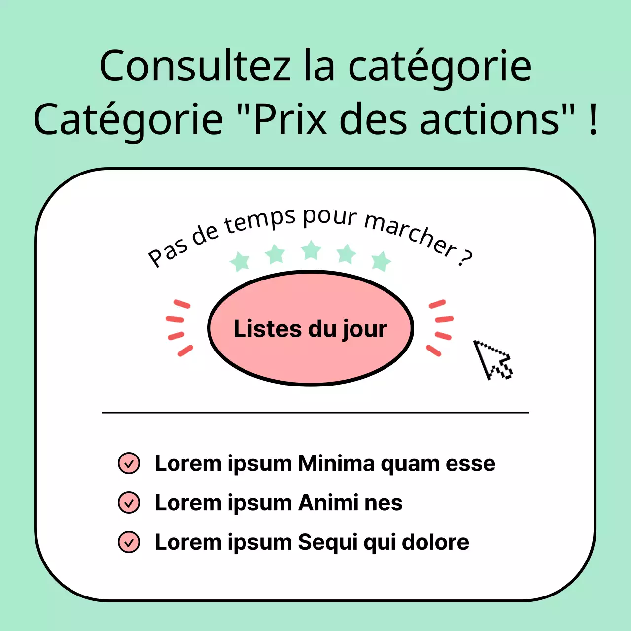 Annonces immobilières tendance en rouge et menthe