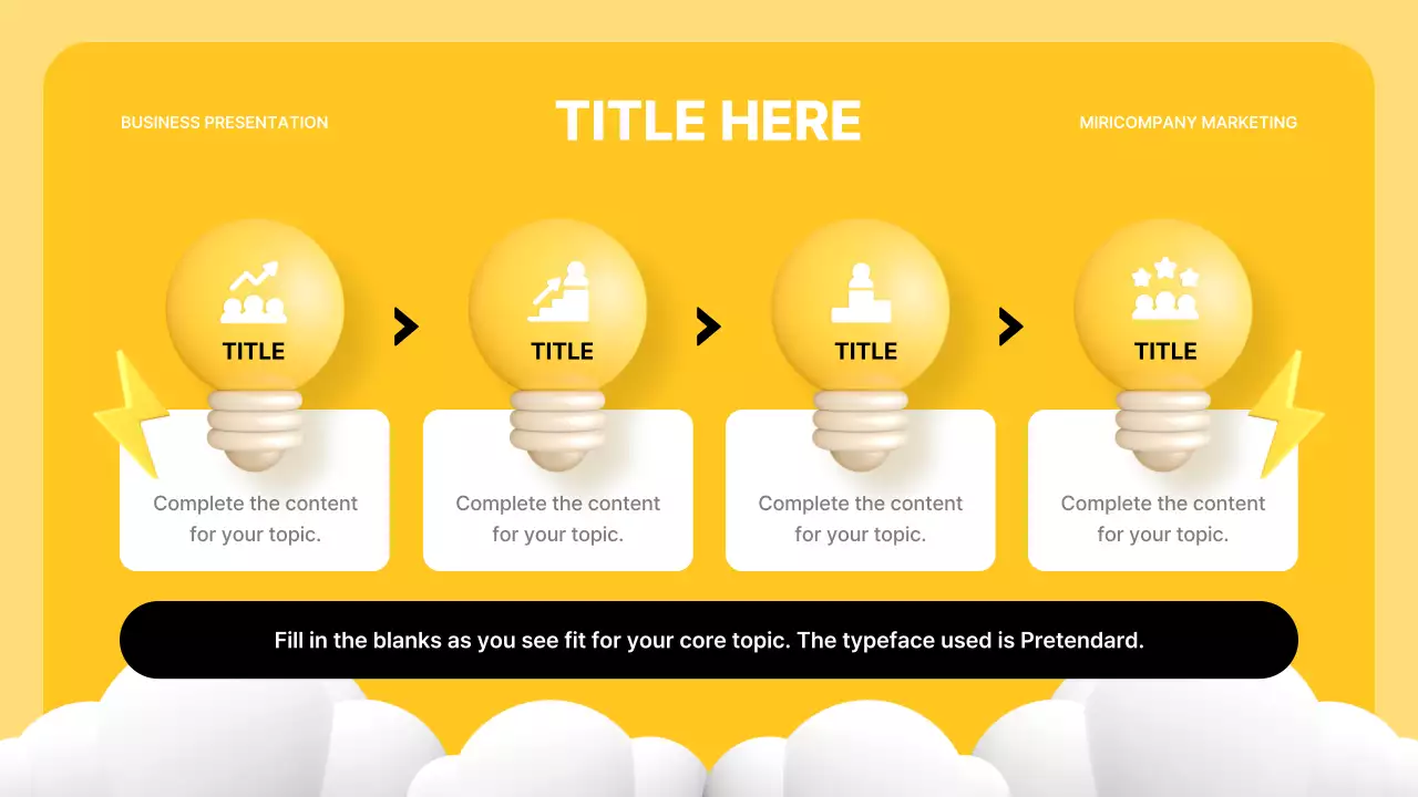 노란색 모던 비즈니스 프레젠테이션