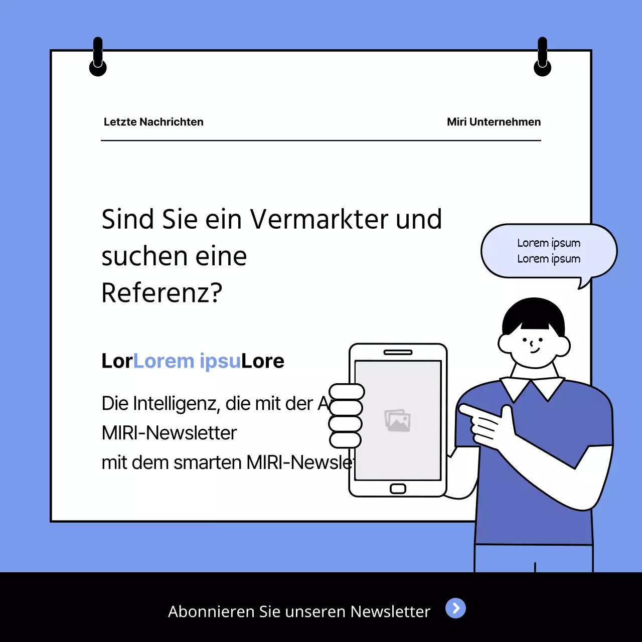 Blue's Simple Marketing Newsletter Bericht