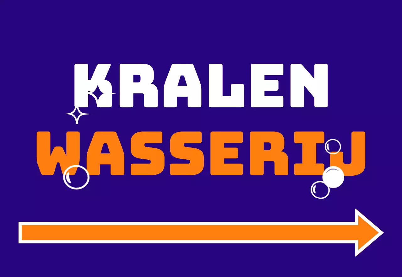 Gemakkelijk te lezen winkelbewegwijzering met blauwe, gele, oranje en witte kralenwastekst en illustraties met stippen, sterren en pijlen.