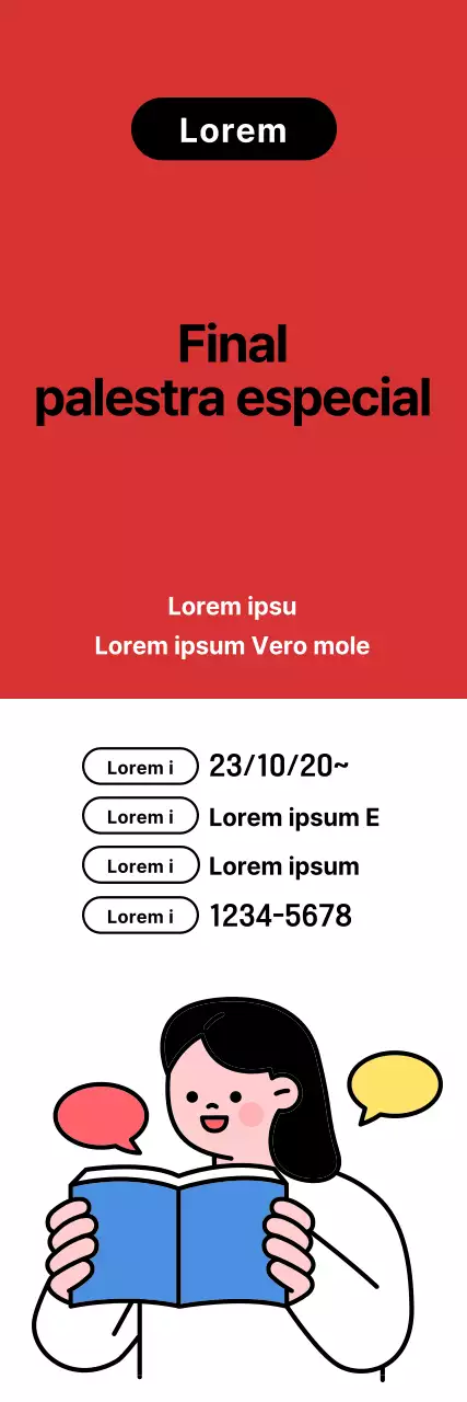Promova os exames finais especiais com destaques contrastantes a vermelho e branco