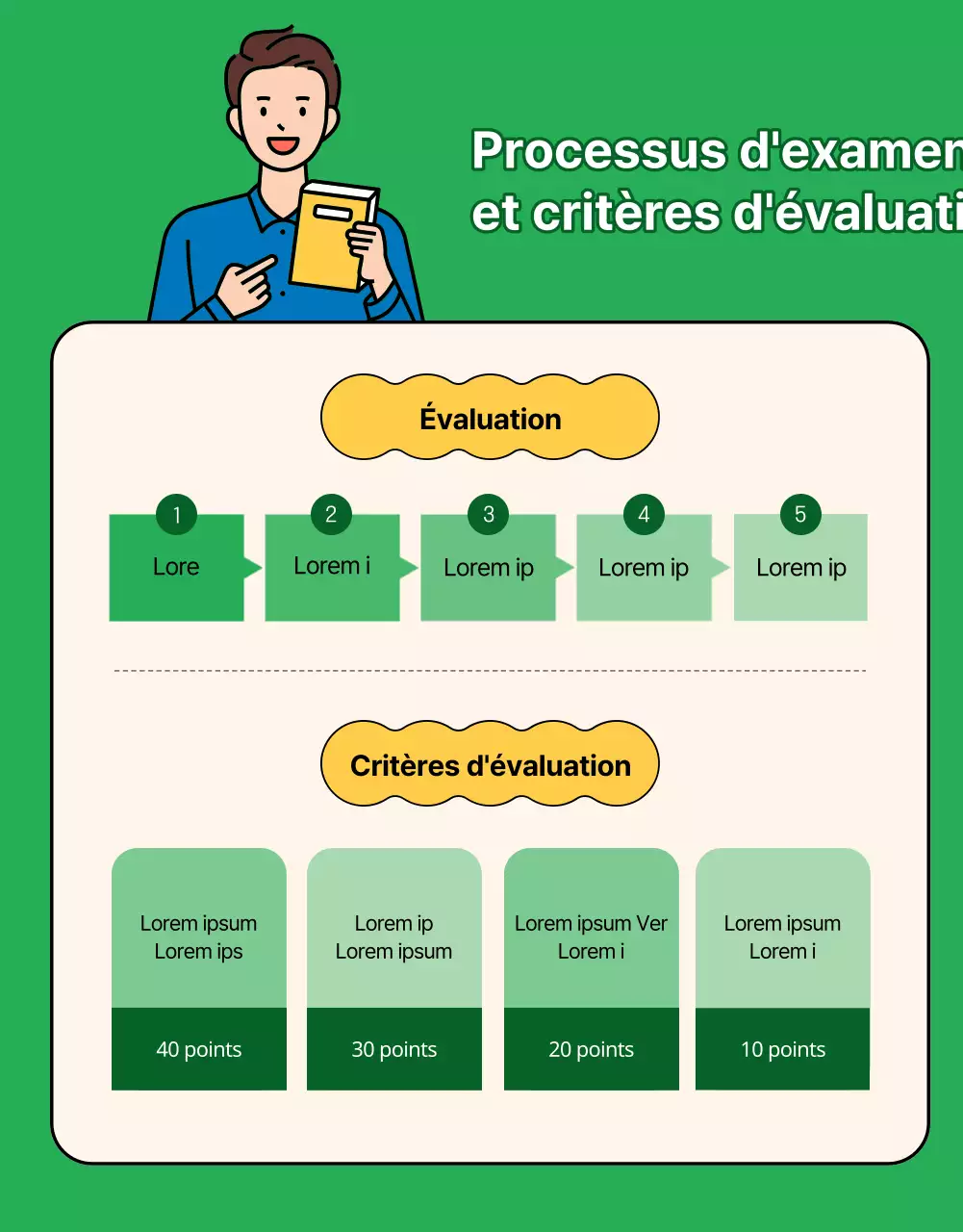 Concours d'illustration de livre vert et jaune