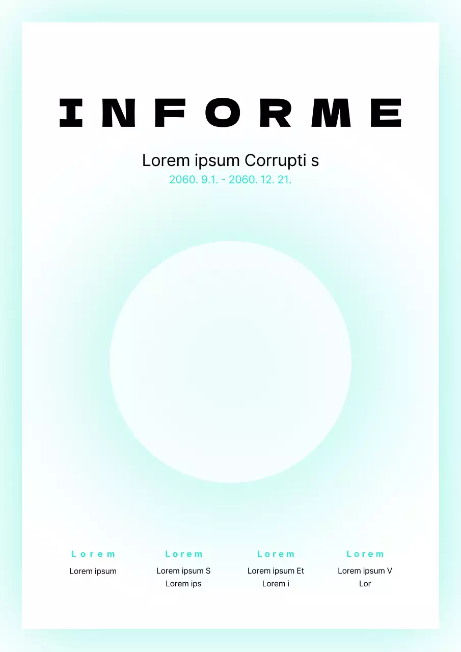 Portada de informe de formas simples con tema azul claro