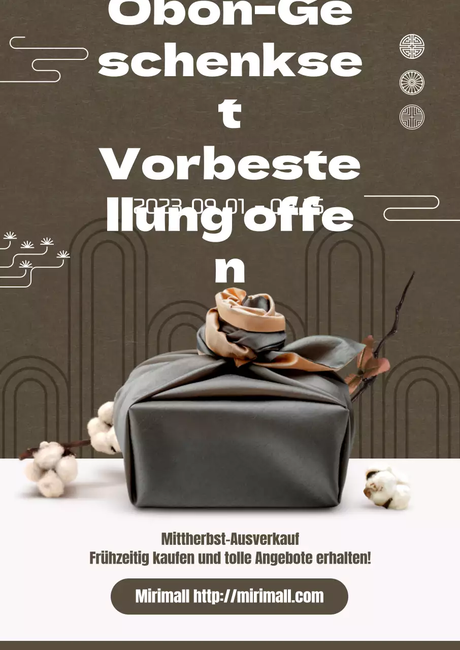 Chuseok-Geschenksets mit luxuriösem braunem Hintergrund vorbestellen