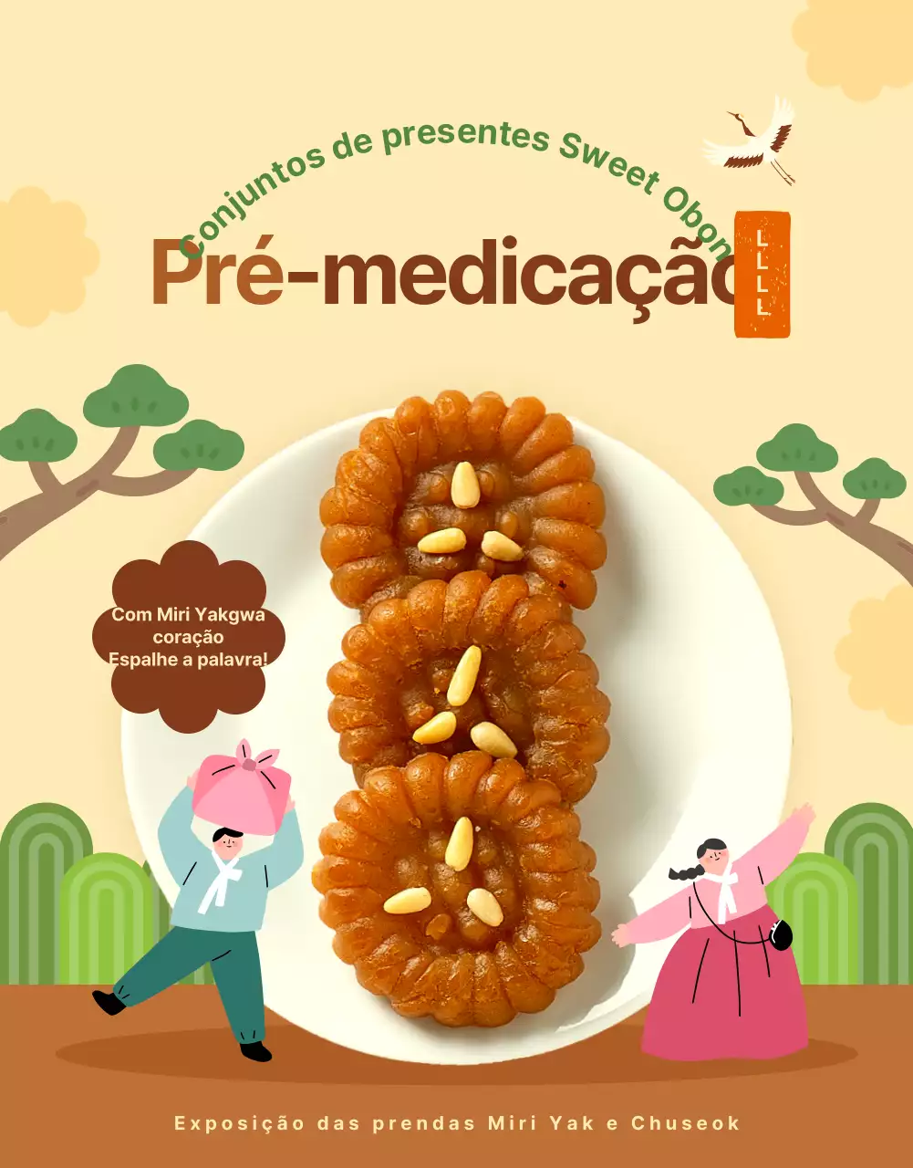 Informações sobre presentes Obon nos estilos amarelo e castanho