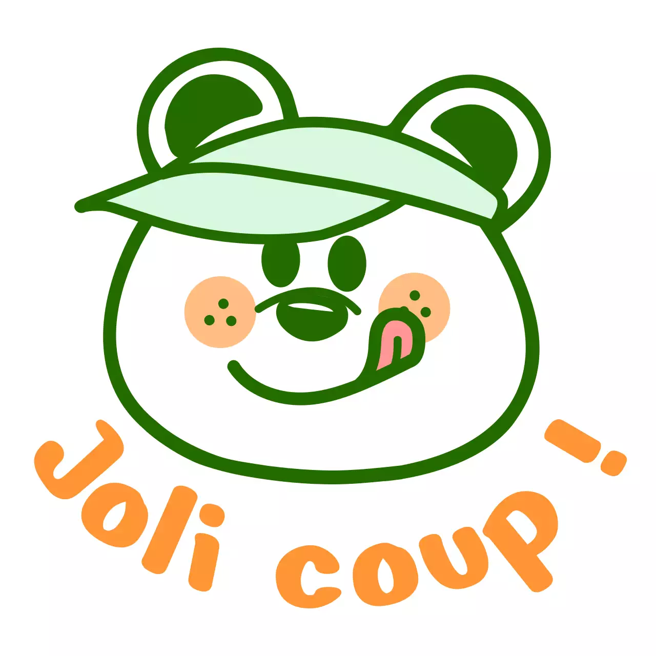 Dédié aux clubs de golf avec un concept d'illustration d'un ours mignon en vert et orange