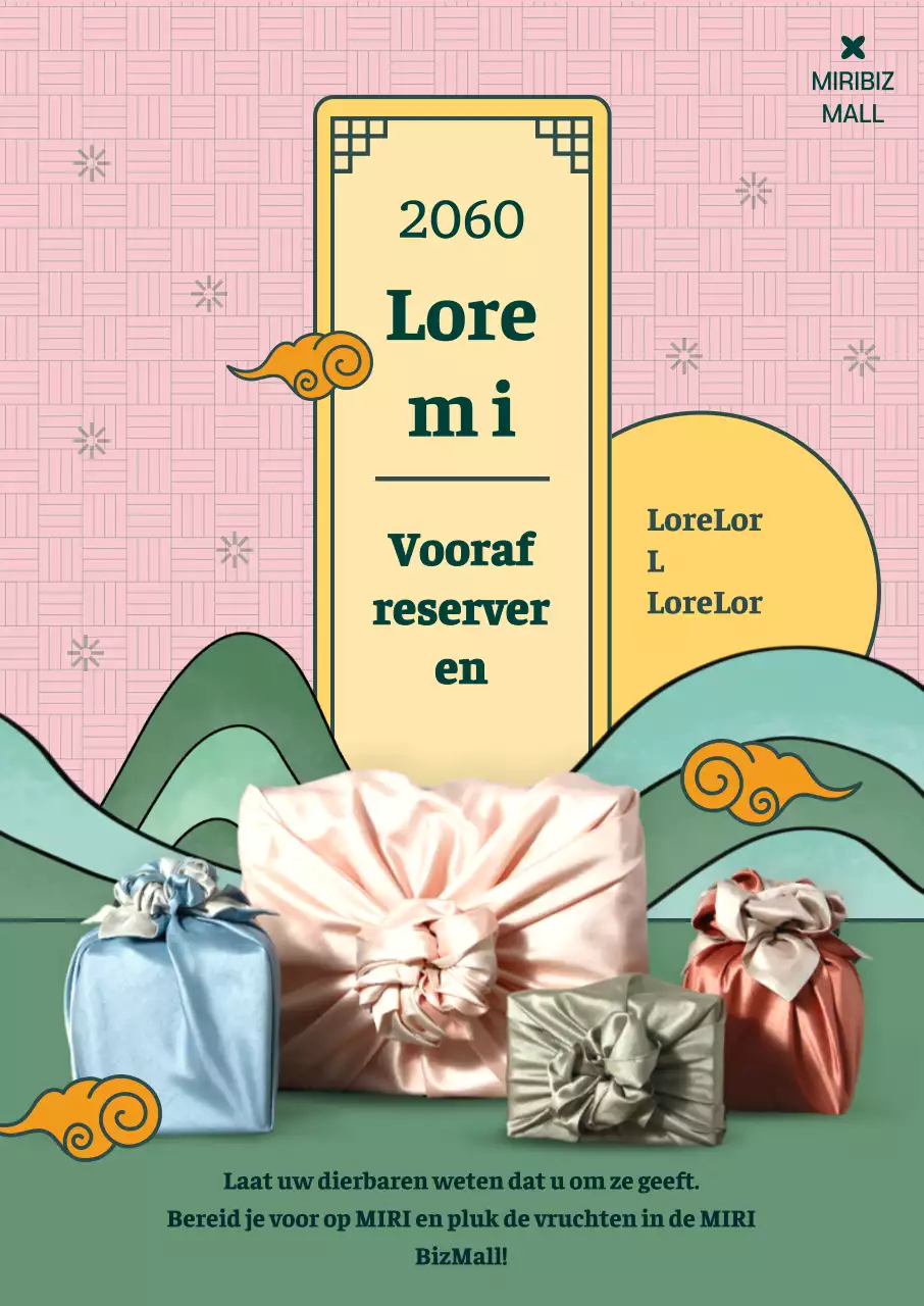 Pre-order traditionele roze en groene Chuseok geschenken