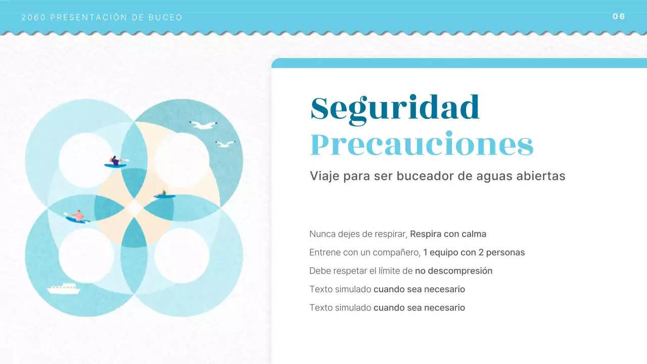 Introducción a la formación de buceo con el concepto de ilustración del océano azul claro