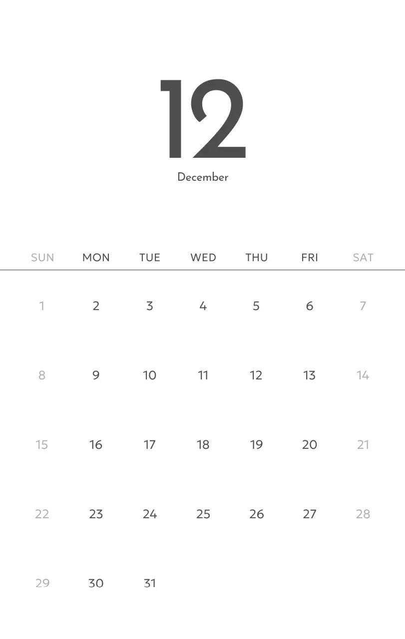 すっきりとした都会的な雰囲気のフォトカレンダー