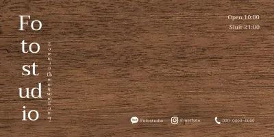 Emotioneel fotostudio-ontwerp met witte, afgeronde rechthoekige lijnen