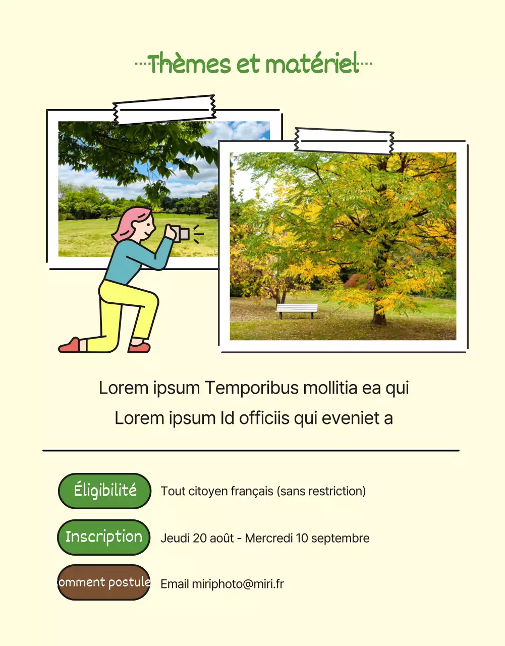 Green Natural Flat Illustration Style Nature Environment Love Photo Contest