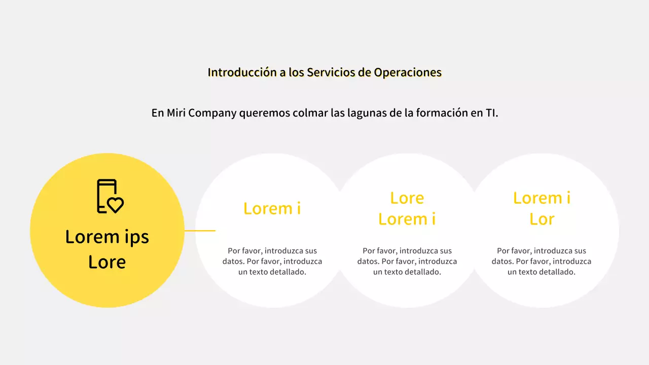 Informe simple del Cuadro de Mando de TI con fondo amarillo