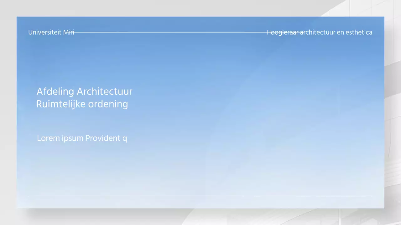Cursusoriëntatie met behulp van een foto met een lichtblauw en wit kleurverloop