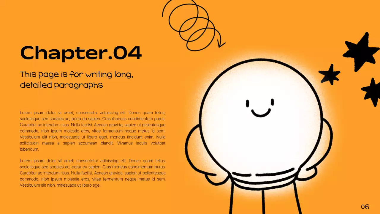 오렌지 미니멀 아이디어 가이드 프레젠테이션